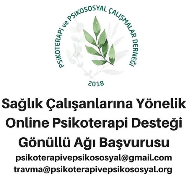 SAĞLIK ÇALIŞANLARINA YÖNELİK ONLİNE PSİKOTERAPİ DESTEĞİ GÖNÜLLÜ AĞI